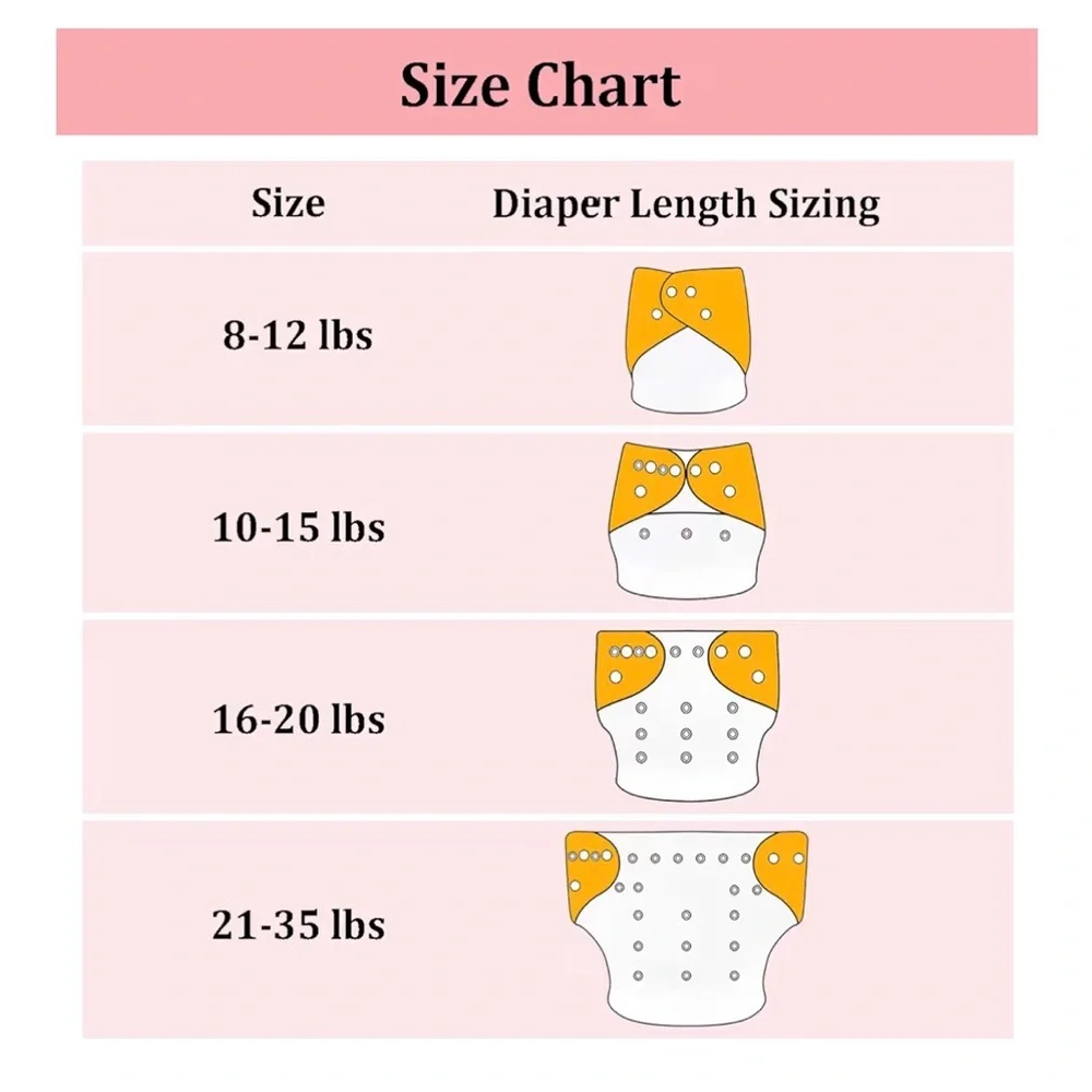 babygoal Cloth Diapers 6 Pack+6pcs Rayon from Bamboo Inserts+Wet Bag,toddler